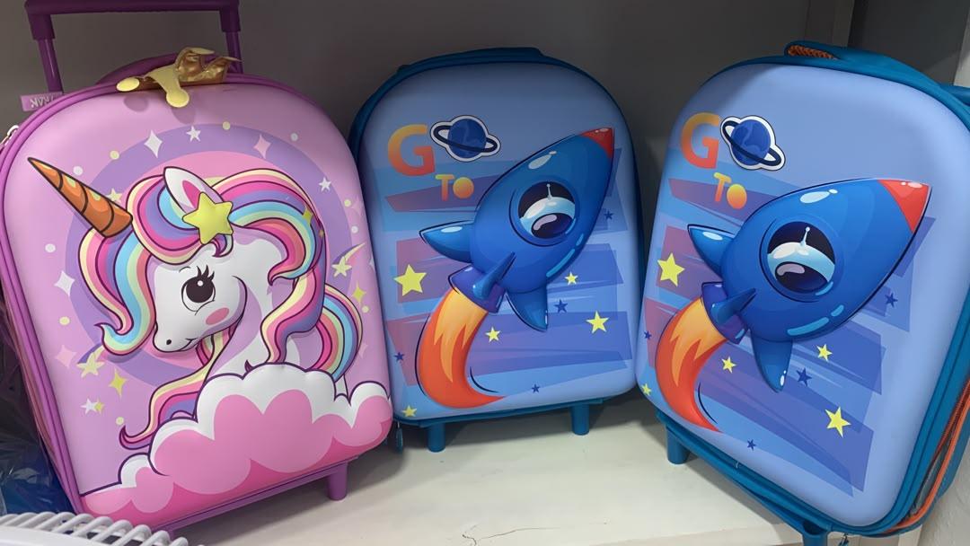 Space ship trolley school bag