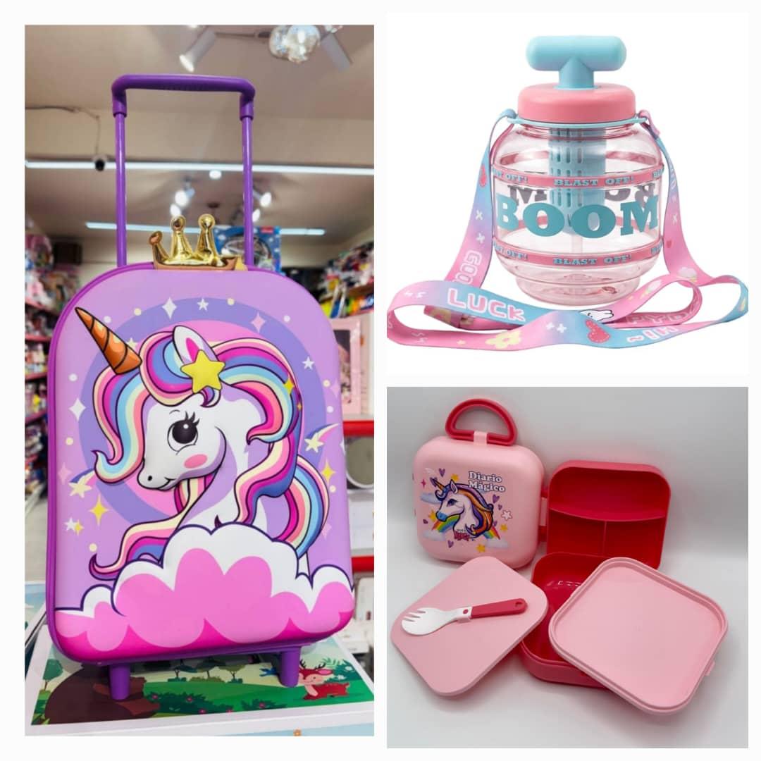 Unicorn trolley school bag